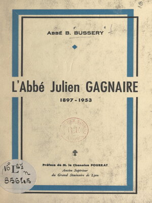 cover image of L'abbé Julien Gagnaire, 1897-1953